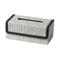 thumbnail image 4 of Elodie PU Leather Tissue Box Cover Paper Tissue Box Holder Multipurpose Tissue Case Coffee Edge, 4 of 8