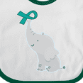 thumbnail image 4 of Inktastic Ovarian Cancer Pcos Teal Ribbon Awareness Boys or Girls Baby Bib, 4 of 4