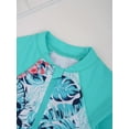 thumbnail image 5 of Dpois Long Sleeve Rash Guard Swimsuit, Size 12, Mint Green (Girl's), 5 of 7