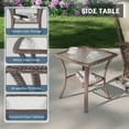 thumbnail image 6 of Poteban 3-Piece Outdoor Rocking Chairs, Brown Wicker Patio Furniture with Thickened Cushions and Table for Porch (Grey White), 6 of 10