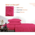thumbnail image 2 of Queen Size Egyptian Cotton Bed Sheets 800 TC Sheet Set Hot Pink Solid Cotton 18" Deep, 2 of 5