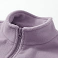 thumbnail image 5 of Fleece Vests for Boys Girls Casual Loose Zip up Coats Fall Winter Cute Sleeveless Jackets with Pocket New Girls Fall Vests Lightweight Purple 5 Years, 5 of 7