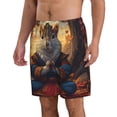 thumbnail image 2 of Balery Maple Leaf Meditating Squirrel Traje de Baño Estilo Hawaiano para Hombre, Shorts de Secado Rápido con Bolsillos-Medium, 2 of 6