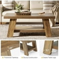thumbnail image 6 of Tribesigns Farmhouse Coffee Table, 47.24" Rectangular Rustic Coffee Tables for Living Room for Apartment, Home, 6 of 7
