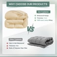 thumbnail image 7 of Home Quilt Queen White Lightweight Comforter Reversible Bedspread for All Season Soft Cozy Quilted Blanket Down Alternative Bedding (78.7''x59'' Beige)/ Home Decor, 7 of 7