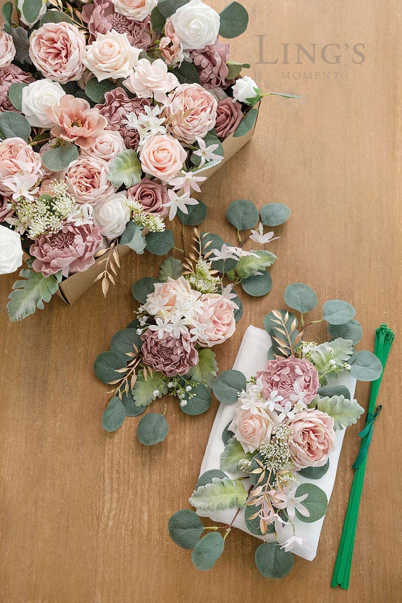 Ling's Moment Arch Flowers Wedding Arch Floral Garland 6 5ft Set Of 2