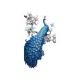 thumbnail image 2 of Qiaoxi Waterproof Wall Sticker Peacock Flower Pattern Self-adhesive Removable Design Easy To Peel Stick Wallpaper Decorative Decals, 2 of 5