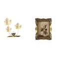 thumbnail image 1 of Figura Estatua Metal Flores Hoja Estatuas Escultura Decoración Hogar Arte Figuras Estante Mesa Gabinete Figura Ornamentado Marco de Fotos Antiguo Barr, 1 of 8