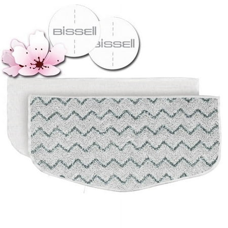 BISSELL - Microfiber Mop Pads and Fragrance Discs - White