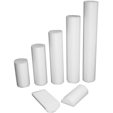 CanDo PE Professional Grede White Foam Roller Half-Round