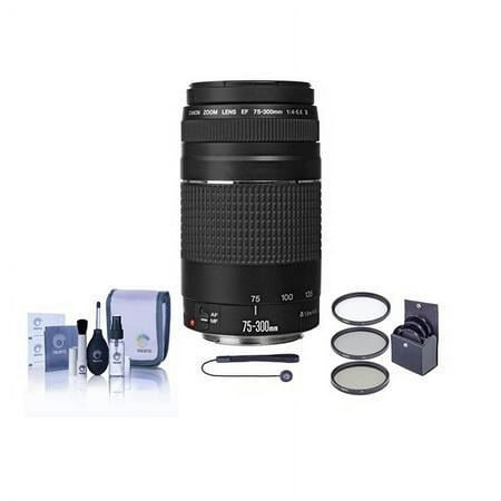 UPC: 0840014142583 | EF 75-300mm f/4-5.6 III Lens  Bundle with ProOptic 58mm MC UV Filter  Lens Cap Tether  Professional Lens Cleaning Kit