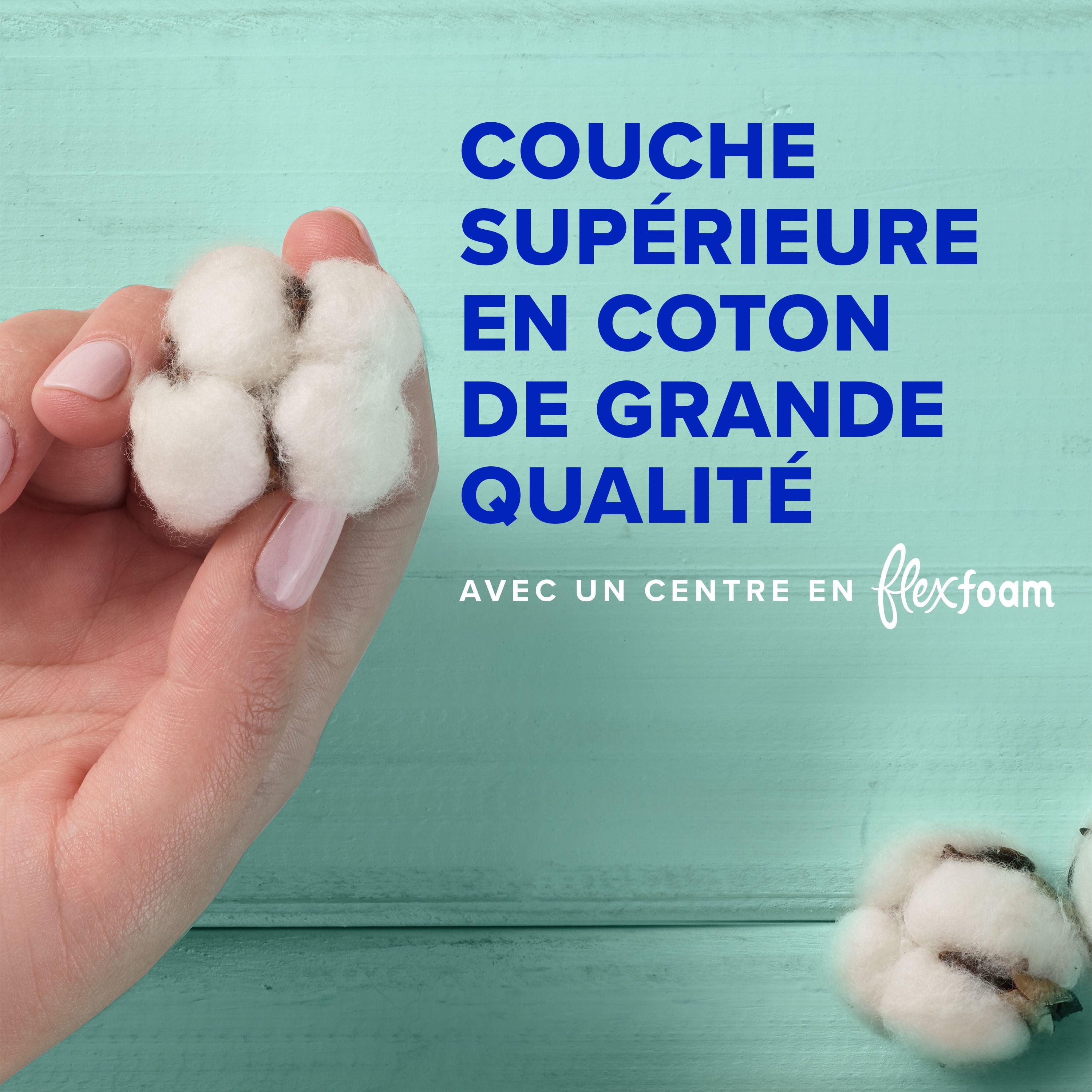 Serviettes Always Pur coton, de nuit, flux très abondant, avec ailes, pour femmes, taille 5, non parfumées 18CT