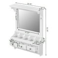 thumbnail image 2 of AENKYO Floating Makeup Vanity with Mirror & Drawers | Wall-Mounted Organizer for Bathroom & Bedroom, White, 2 of 11