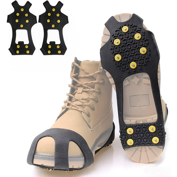 Ice Cleats for Shoes and Boots Snow Cleats for Women Men Non-Slip Crampons Ice Shoes Traction Cleats Walking on Snow and Ice