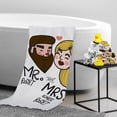 thumbnail image 5 of Coolnut Soft Bathroom Towel Set of 3, Mr Right And Mrs Always Righ Include Absorbent Bath Sheets, Decorative Hand Towels and Quick Dry Face Towels Set for Shower, Pool and Travel, 5 of 6