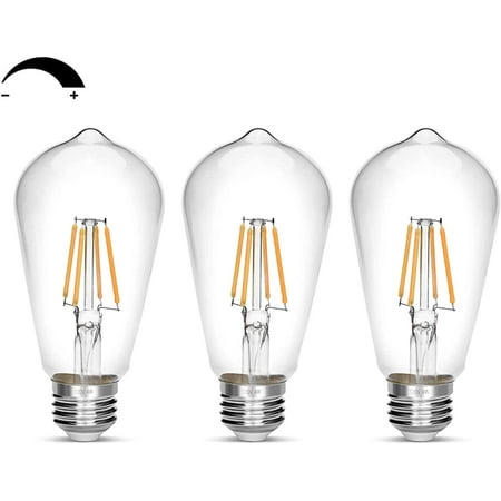 

LED Edison Bulb 4W Antique 40W Vintage Edison Bulb E26 Light Bulb Dimmable Led Bulb 450 Lumens 2700K Warm White Pack of 3