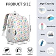 thumbnail image 6 of Pets Paws Print Colorful Backpack for School,Cute School Bag,Schoolbag with Adjustable Shoulder Straps & Padded Back,15"x11.42"x5.5", 6 of 6