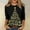 Black, variant on Delliss Womens Tops Long Sleeve Fall Women's Round Neck Christmas Print 3/4 Sleeve Sweatshirts Top