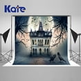 thumbnail image 2 of EREHome Polyester Fabric Ghost Halloween Castle Haunted Night Luxurious Backdrop Studio Props pour Toussaint 7x5ft, 2 of 2