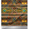 thumbnail image 1 of Soimoi Silk Fabric Stripe & Mosaic Kaleidoscope Print Sewing Fabric Yard 42 Inch Wide, 1 of 1