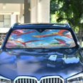thumbnail image 4 of Qxltty Colorful Carrots Car Windshield Sunshades Foldable UV Rays Sun Visor Protector Keep Your Vehicle Cool 55×27.6in, 4 of 8