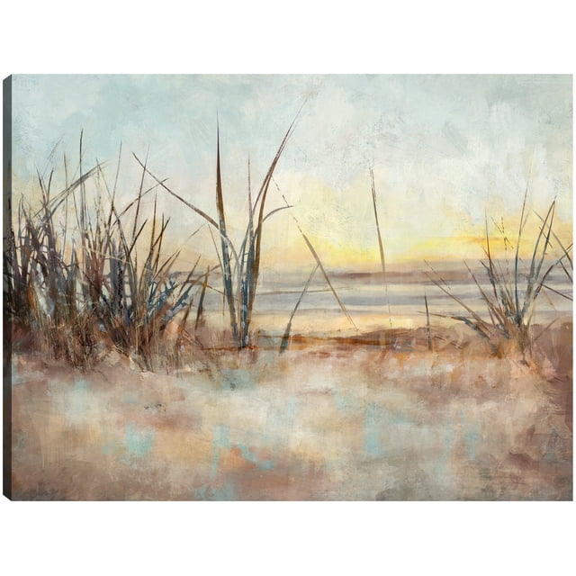 Cuadro Decorativo - playa al atardecer Jr Impresión en canvas, estrechado