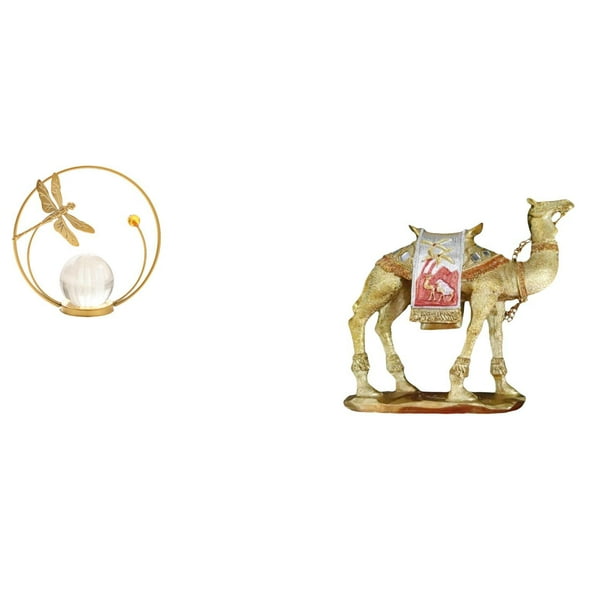 Estatua de bola de cristal,Estatuas de bolas de cristal para decoración del hogar,escritorio interior,Escultura de bola de cristal Figura de hierro Decoración,Figura de escritorio,Figura de