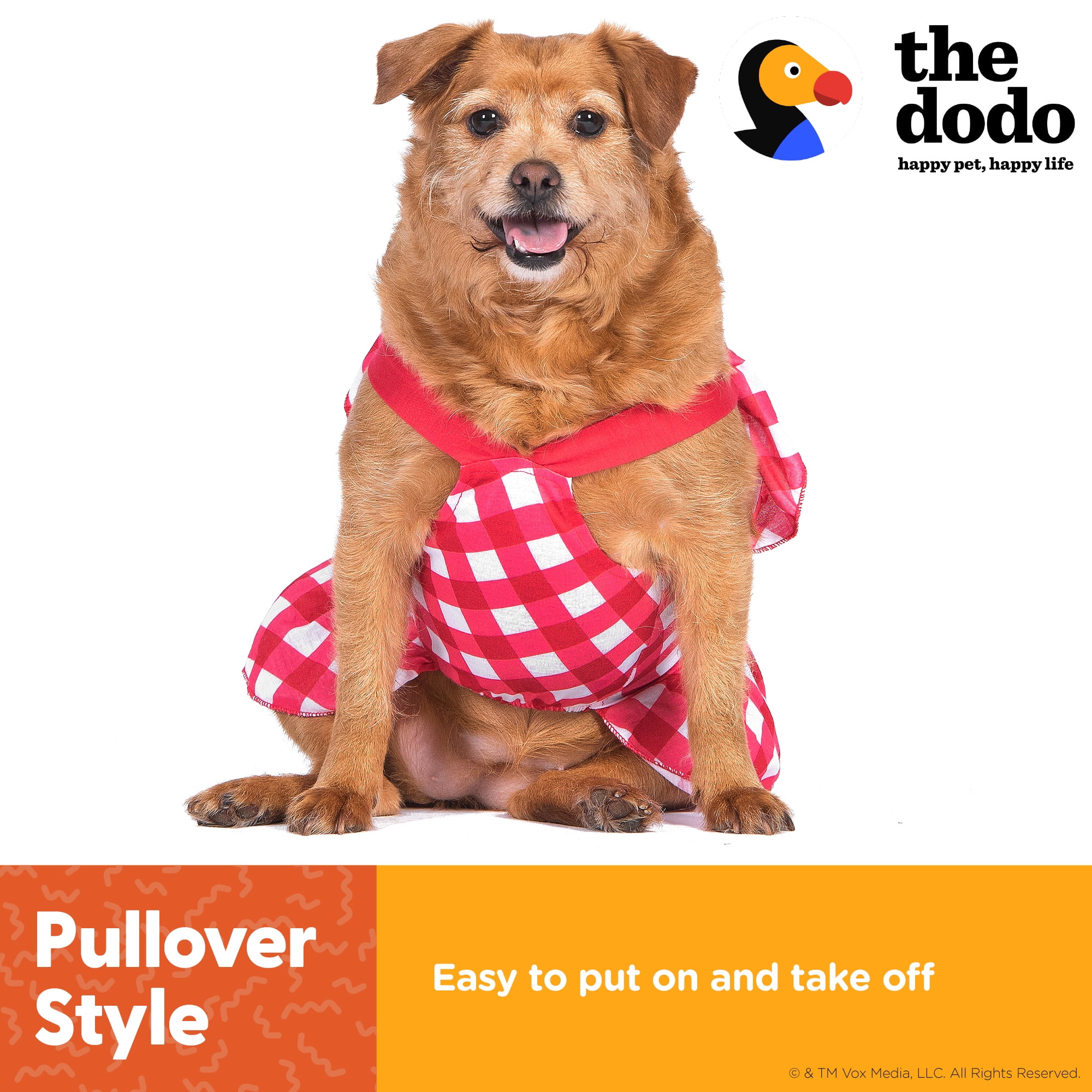 The Dodo Red Plaid Summer Dress for Dogs x-Small