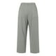 thumbnail image 5 of WILLBEST Pantalones Casuales de Mujer, de Cintura Alta, Acampanados, de Pierna Ancha, Estilo Capri, para Trabajo, de Negocios, Informales, Hasta el Tobillo, con Bolsillos para Uso Diario. Extra Grande, 5 of 5