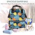 thumbnail image 5 of Xecao Sunflowers print Large Capacity Nappy Bag is a multi-functional waterproof travel backpack, perfect as a nursing bag or mummy backpack for women, 5 of 6