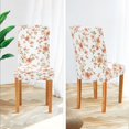 thumbnail image 3 of Yayeee 2 Pack Dining Chair Covers Stretch Parson Chairs Slipcovers Seat Protector, Orange Floral Blooms, 3 of 6