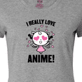 thumbnail image 4 of Inktastic I Really Love Anime with Cute Anime Cat and Hearts Women's T-Shirt, 4 of 5
