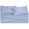 thumbnail image 1 of Abripedic Sateen Solid Sheets, 600-Thread-Count 3PC Bed Sheet Set, 100-Percent Cotton, Deep Pocket, Twin Extra Long, Blue, 1 of 5
