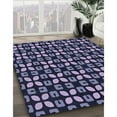 thumbnail image 3 of Ahgly Company Machine Washable Indoor Round Transitional Night Blue Area Rugs, 8' Round, 3 of 7