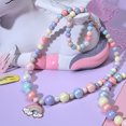 thumbnail image 4 of YOYTOO 10Pcs Kids Jewelry Set Rainbow Pendant Necklace Beaded Bracelet Headband Hair Clips Hairband Jewelries for Girls Dress up, 4 of 8