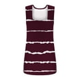 thumbnail image 4 of asdoklhq 2025 Summer Fall Womens Tops Clearance under $5 Women's Fashion Printed Square Neck Comfortable Loose T-Shirt Sleeveless Blouse Casual Tops Wine XXL, 4 of 5