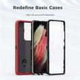 thumbnail image 3 of for Galaxy S21 Ultra 5G Case, Heavy Duty Protective Case with [3 Layers] Rugged Rubber Shockproof Protection Cover for Samsung Galaxy S21 Ultra(Red/Black), 3 of 12