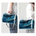 thumbnail image 3 of Whale Canvas Picnic Blanket Waterproof Outdoor Mat Camping Rug Foldable Large Portable Sandproof Beach Mat Blue Stripe 79"x59, 3 of 6