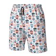 thumbnail image 4 of Logiee Nautical And Pirate Owls Print Mens Swim Trunks Quick Dry Board Shorts,Breathable Hawaii Beach Shorts Swimwear Bathing Suits-Small, 4 of 6