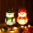 thumbnail image 6 of LSLJS Easter Glowing Birds Ornaments, Easter Decorations, Cute Plush Birds Doll with Rabbit Ear, Couple Birds with LED Lights Romantic Love Inseparable Birds Gifts for Window Table Garden, 6 of 6