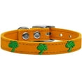 thumbnail image 2 of Green Palm Tree Widget Genuine Leather Dog Collar Mandarin 10, 2 of 2