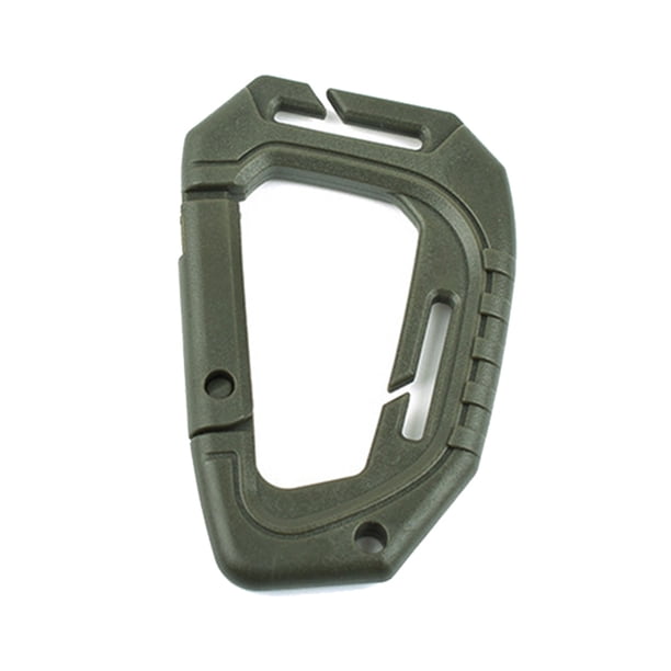 Yuarrent Mosquetones de plástico para exteriores Hebilla para acampar Gancho de clip Conector de llavero a presión de conexión rápida para escalada Escalada Verde Yuarrent OD031924-02