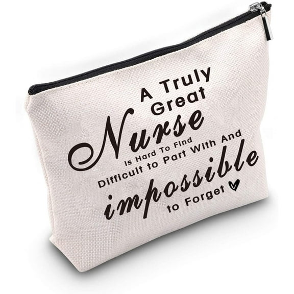 Great Nurse Head Nurse Gift Happy Nurse Day Makeup Bag Gifts Unique and Memorable Nurse Makeup Bag Gift Best Thank You Gift for a Nurse