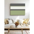 thumbnail image 2 of Canvas Print Wall Art Abstract Green Grey Stripes Moroccan Geometric Modern Retro Framed Canvas Art Wall Decor Pictures Painting Morden Artwork for Living Room Bedroom, Ready to Hang - 20"x24", 2 of 4