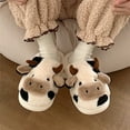 thumbnail image 2 of Aoochasliy Womens Shoes Slippers Cow Slippers for Men Cute Cow Slides Indoor Cartoon Fuzzy Cow Print Slippers Kawaii Animal Slippers Outdoor Saving Clearance, 2 of 8