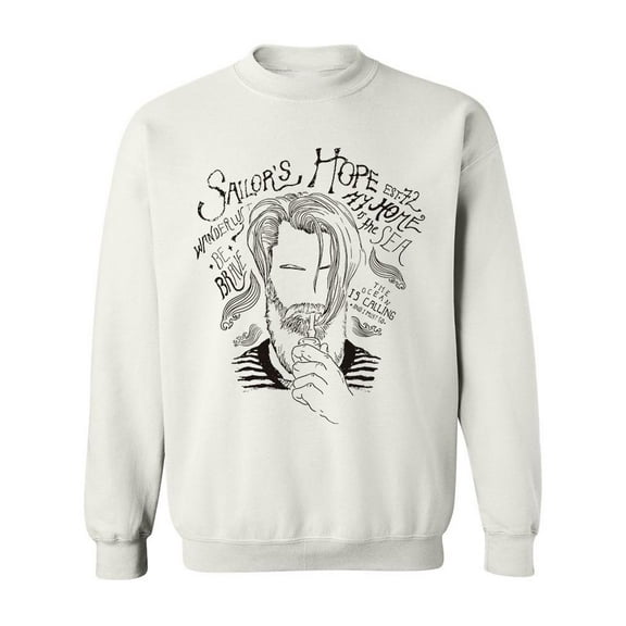 Sailor Man Design Sweatshirt Men -Image by Shutterstock, Male Large