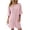 Pink, variant on Summer Outfits for Women Rompers Knit Ribbed Short Sleeve Crewneck Tee Romper with Pockets