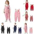 thumbnail image 7 of Gpaecead Baby Toddler Unisex Winter Snow Pants Down Puffer Warm Overall Windproof Fleece Lined and Redular Red, 7 of 7