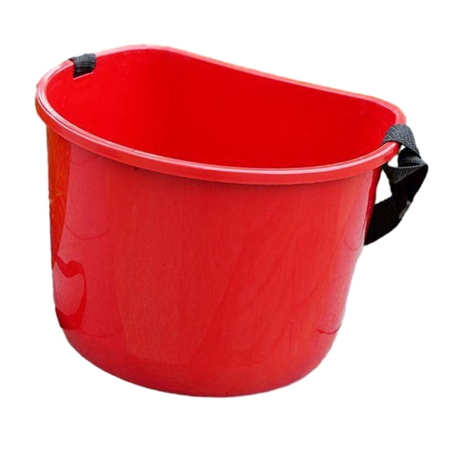 Cubo para recoger frutas, cesta para cosecha, versátil y espaciosa, herramienta de jardinería roja para parques, verduras, patios, cosecha de césped.