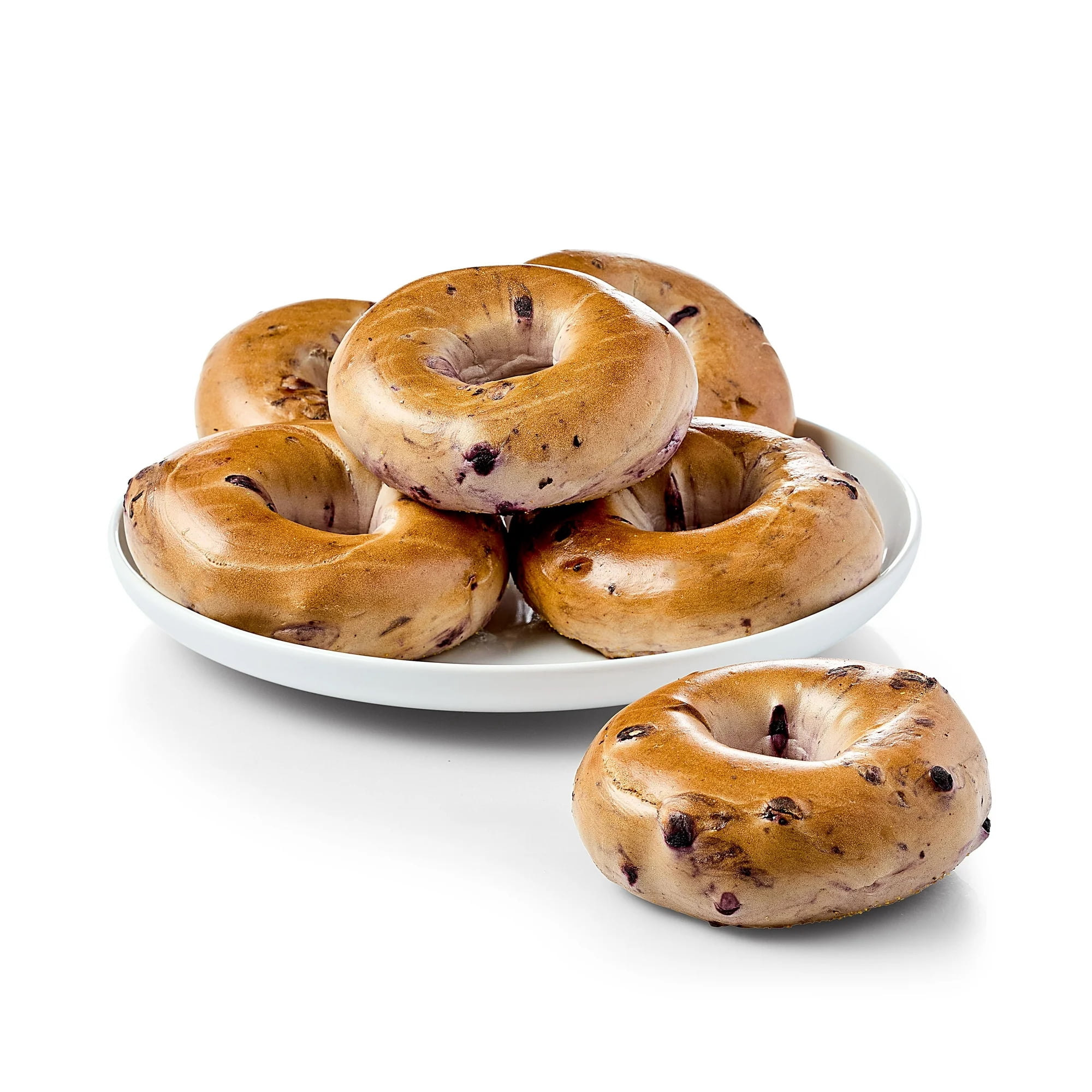 Marketside Fresh Pre-Sliced Naturally Flavored Blueberry Bagels, New York Style, 22.8oz, 6 Count